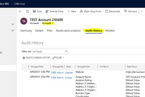 How to export the Audit History Values in Dynamics 365