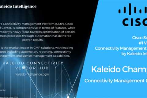 Kaleido Intelligence recognizes Cisco's innovations in IoT Connectivity Management by awarding the..