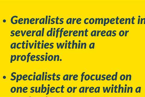 Are Specialists or Generalists the Winners in 2020?