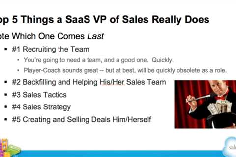 Your VP of sales must also be a great salesperson.