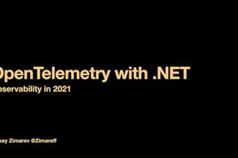 OpenTelemetry can save your day and nights - Alexey Zmarev - NDC Oslo 2020